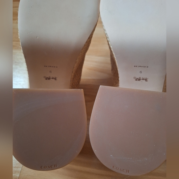 Coach Bobi Straw Platform Sandals - Picture 11 of 12